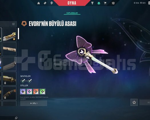 herşey skinli evori setli hesap