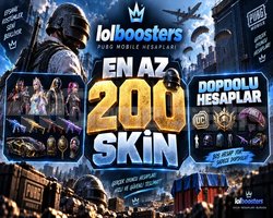 EN AZ 200 SKİN PUBGM RANDOM HESAP