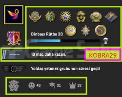 13 MADALYA 1333 WİN 3631 SAAT SEÇKİN