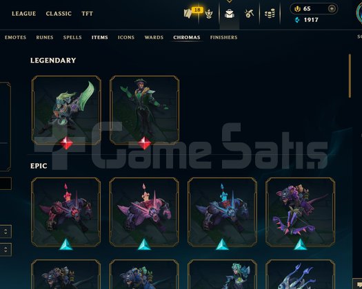 Euw platin1 lol hesabı/171 kostüm