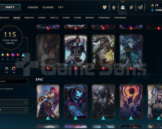 TR zümrüt 3 lol hesabı/115 kostüm