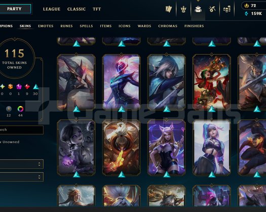 TR zümrüt 3 lol hesabı/115 kostüm