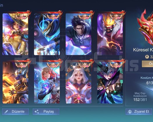613 KOSTÜMLÜ 9 LEGEND DOLU HARİKA KÜRESE
