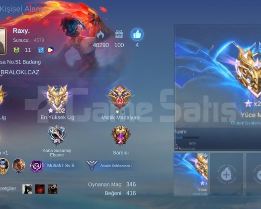 Mlbb uygun fiyatlı smurf hesap 102 yıldı