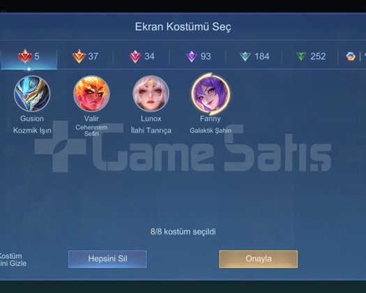 673 Kostüm, 5 Legend, 37 Seçkin Küresel