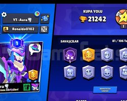 Brawl Stars 21.000 Kupa Hesap  Uygun Fi