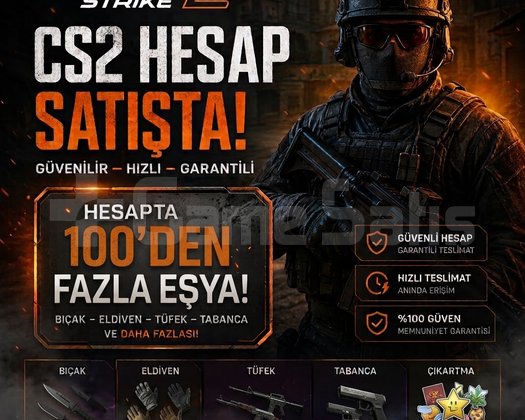 CS2 EN AZ 100 SKİNLİ HESAP