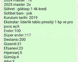 1x eski master 2x yeni master sağlam