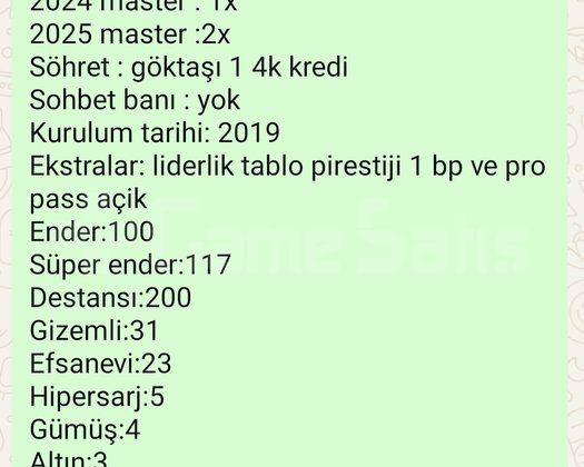 1x eski master 2x yeni master sağlam