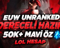EUW / 30+ LVL RANKED HAZIR  50K+ MAVİ ÖZ