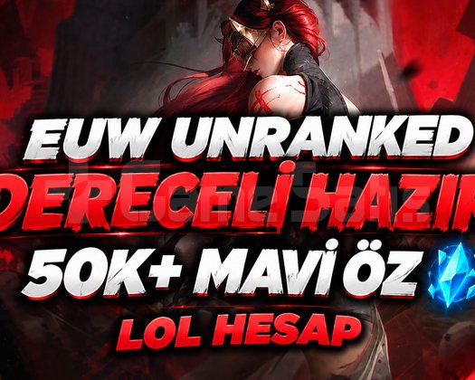 EUW / 30+ LVL RANKED HAZIR 50K+ MAVİ ÖZ
