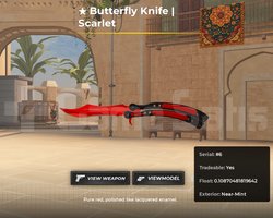 Butterfly Scarlet - Bloxstrike kelebek