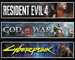 Resident Evil 4 +God Of War +Cyberpunk