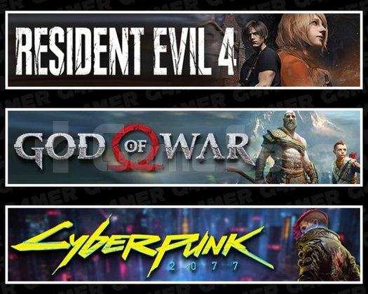Resident Evil 4 +God Of War +Cyberpunk