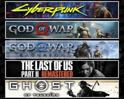Cyberpunk +GOW +Ragnarök +TLOU2 +Tsushim