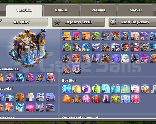 226 seviye Clash of Clans hesabı