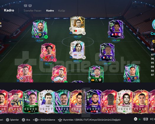 98 gen uyguna bırakıyorum DOLU KADRO!!!