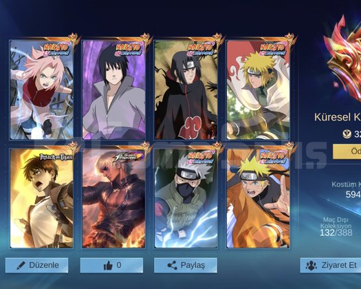Küresel hesap 11 legend kostüm