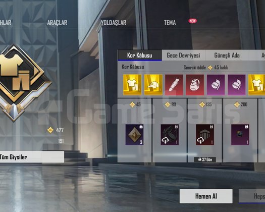 PUBG Mobile 191Kostüm Hesap Acil Satılık