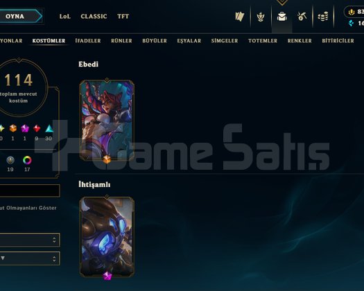 EUW 114 SKİN 63 WR MASTER HESAP