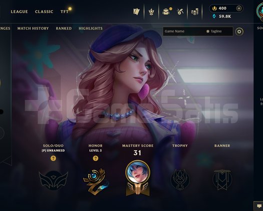 DERECELİ HAZIR TR UNRANKED FRESH 400 RP