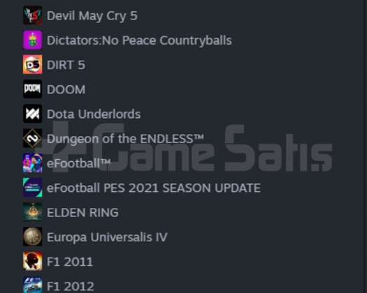 185 Oyunlu Steam Hesabı