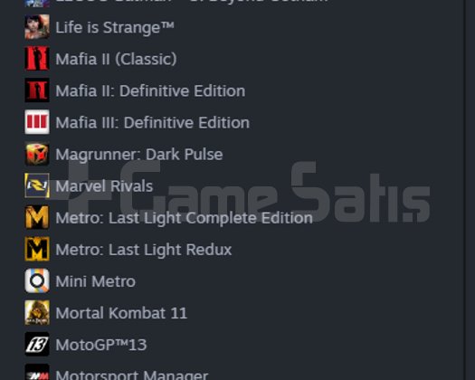 185 Oyunlu Steam Hesabı