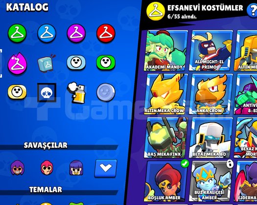 27K, 73 Savaşçı ,6 Efsane kostüm