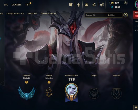 EUW PLAT 4 HANDMADE GEÇEN SEZON ZÜMRÜT