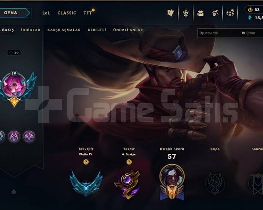 LOL TR OTP KOSTÜMLÜ PLAT 4 HESAP