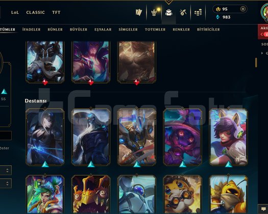316 LEVEL / 191 SKİN / 172 HERO