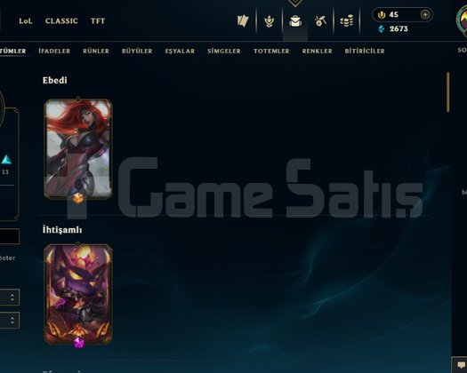 TR/ 71 LVL/ 32 SKİN/ MAİL DEĞİŞİR