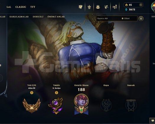 TR/ 71 LVL/ 32 SKİN/ MAİL DEĞİŞİR