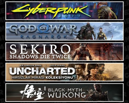 Cyberpunk +Ragnarök +Sekiro+UNCH +Wukong