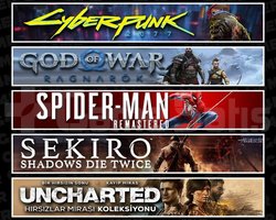 Cyberpunk +Ragnarök +Spider 1 +Sekiro +U