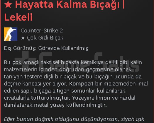 Bıçak hediyeli hesap ACİL