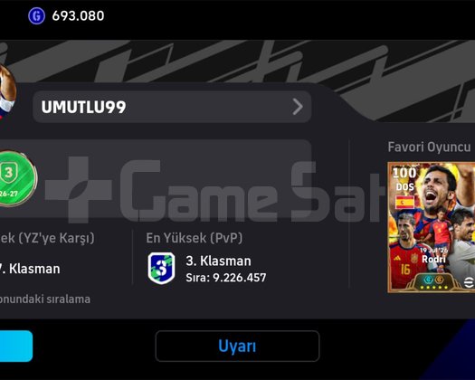 3197KG 108 RODRİ 5 PARALI EFOOTBALL