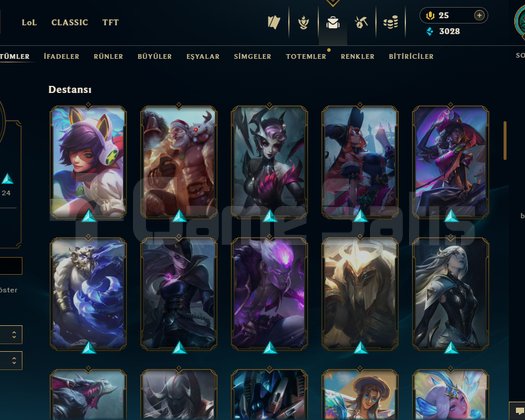 EUW/ 162 LVL/ 50+ KOSTÜM/ MAİL DEĞİŞİR