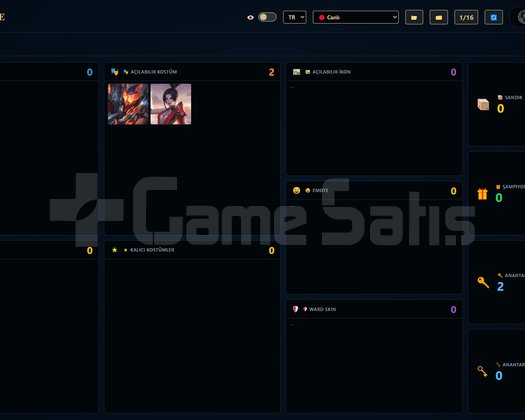 EUW/ 245 LVL + 113 SKİN + Platin 2 + OTO