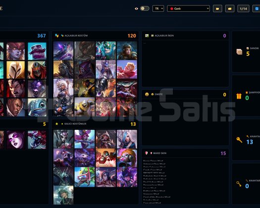 EUW/ 271 LVL + 85+120 SKİN + Bronz 1 OTO