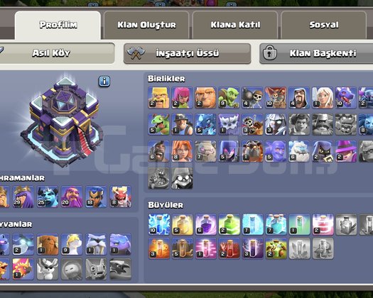 TH15 COC HESAP!! 6 KOSTÜM+ ÜCRETSİZ İSİM