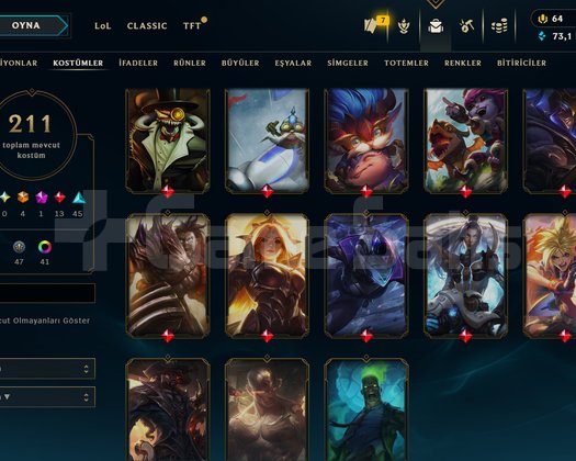 200SKİN EUW PLATINUM IV