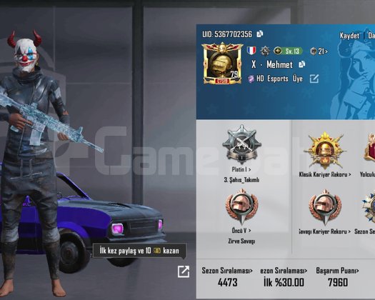 PUBG Fatih hesap M4 6 lvl