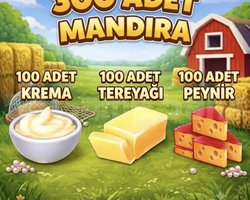 300 adet mandıra krema tereyag peynir
