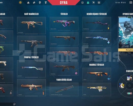 Valorant Rüya Hesap-Gözde skinler full