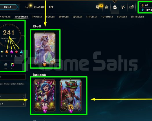 348 LVL + 241 KOSTÜM + 172 HERO + MAİL!