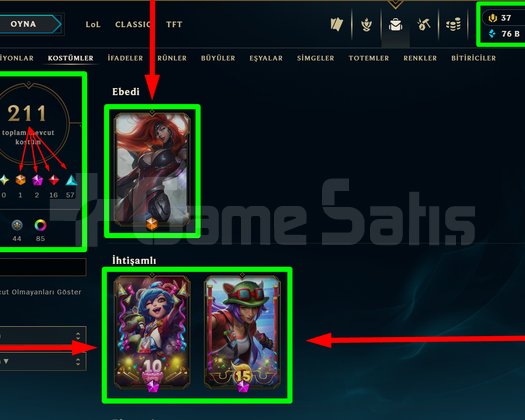 347 LVL + 211 KOSTÜM + 150 HERO + MAİL!