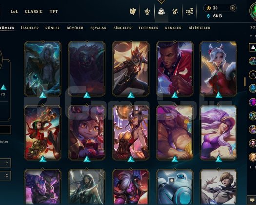 Gold 1, 150 skin, 4.500 turuncu öz