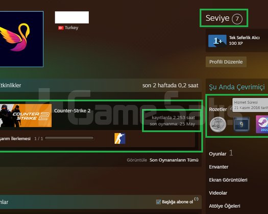FACEİT+11 MADALYA 1242 WİN 2253 SAAT