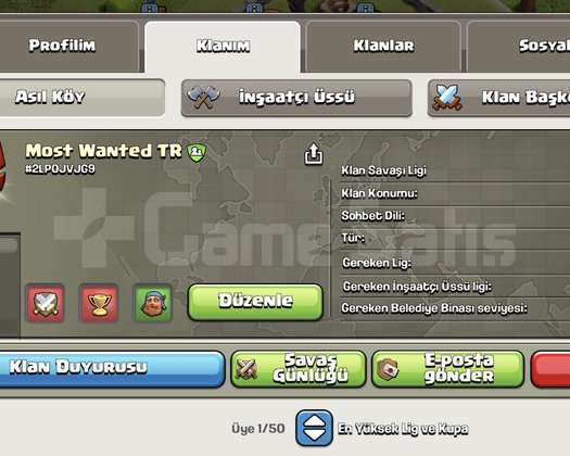 TİTAN LİĞ 18 seviye klan
